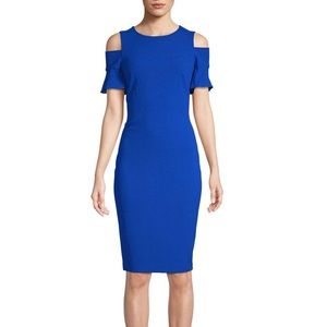 Calvin Klein Cold Shoulder Sheath Dress